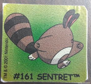 Coleccionismo cromos antiguos: cromo pegatina de chicle boomer, Pokemon, nintendo, año 2001, 161 sentret